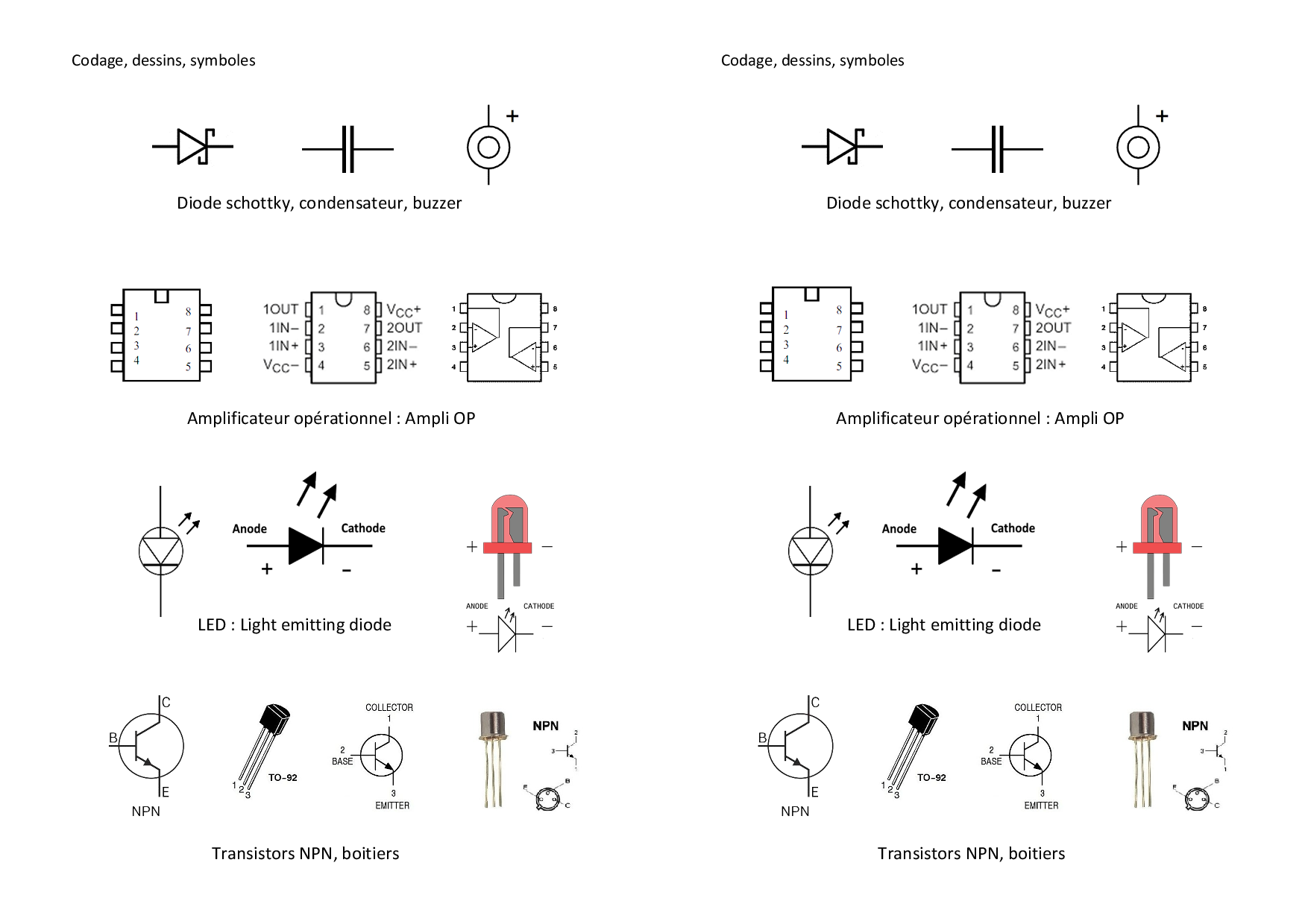 Fiche du capteur avec un ampli OP